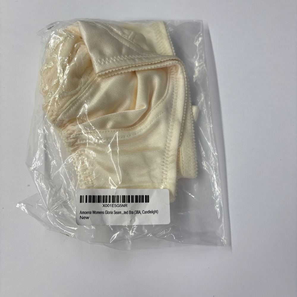 NWT Amoena Womens Gloria Mastectomy Bra 38A Candlelight Lace Pocketed 2141 Ivory